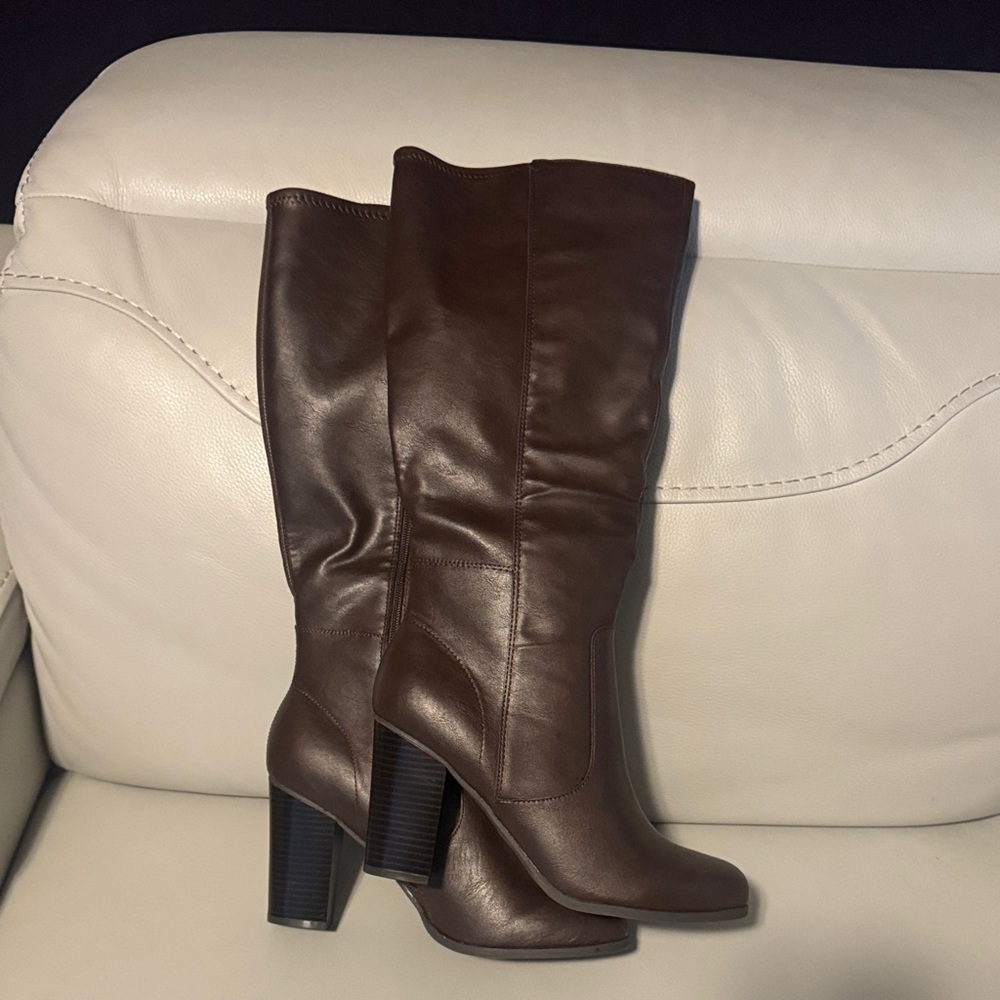 Style & Co. Chic Brown Heeled Boots